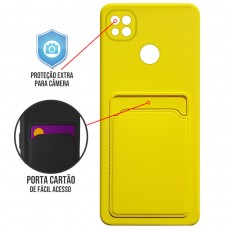 Capa para Xiaomi Redmi 9C - Emborrachada Case Card Amarela